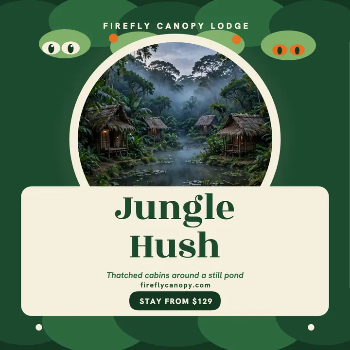 Firefly Canopy jungle hush lodge post template
