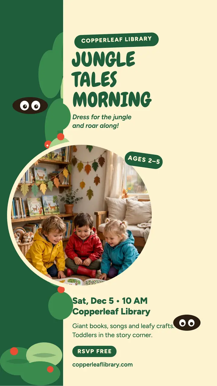 Jungle Tales Morning library story template