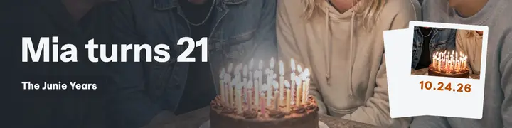 The Junie Years 21st birthday banner: 21st birthday recap banner template