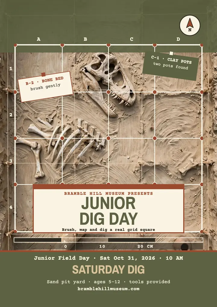 Bramble Hill Junior Dig Day flyer template