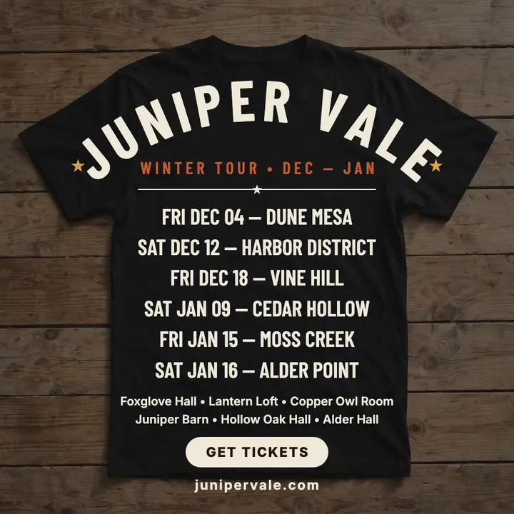 Juniper Vale winter club tour dates post template