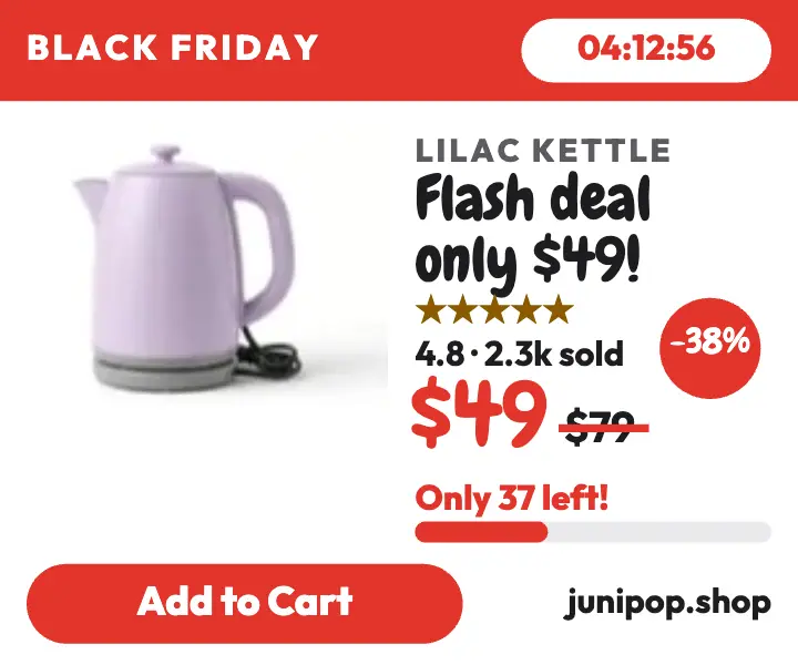 Junipop kettle flash sale rectangle ad: flash sale ad template