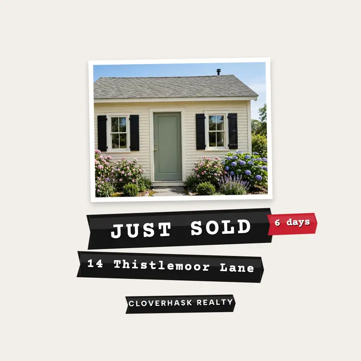 Just sold cottage label post: just sold post template
