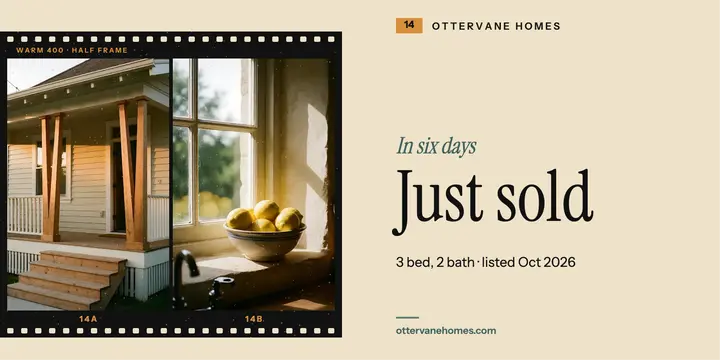 Ottervane Homes just sold craftsman half-frame post template