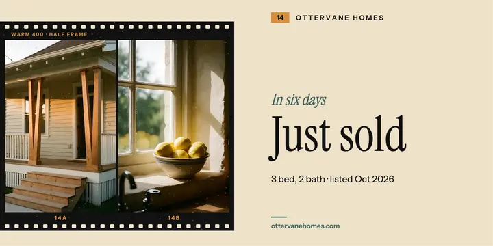 Ottervane Homes just sold craftsman half-frame post template