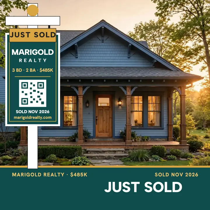 Marigold Realty just sold yard sign post template