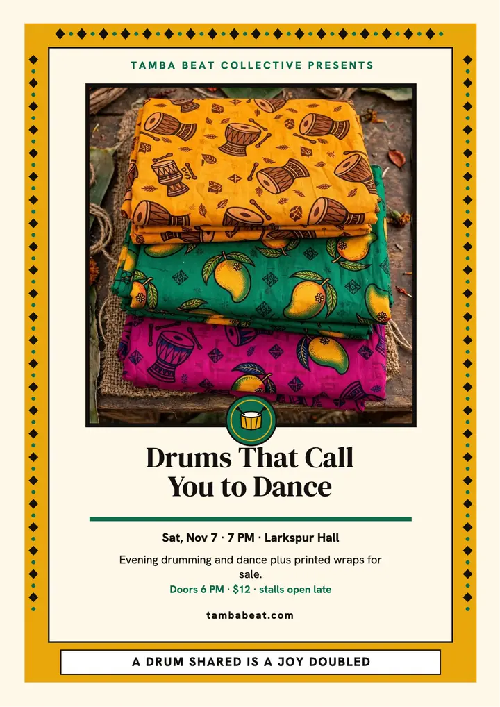 Tamba drum night market flyer template