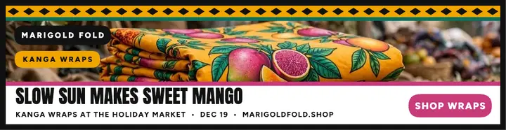Marigold Fold holiday kanga wraps billboard template