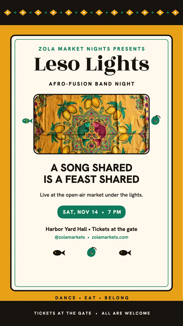 Leso Lights kanga market night story template