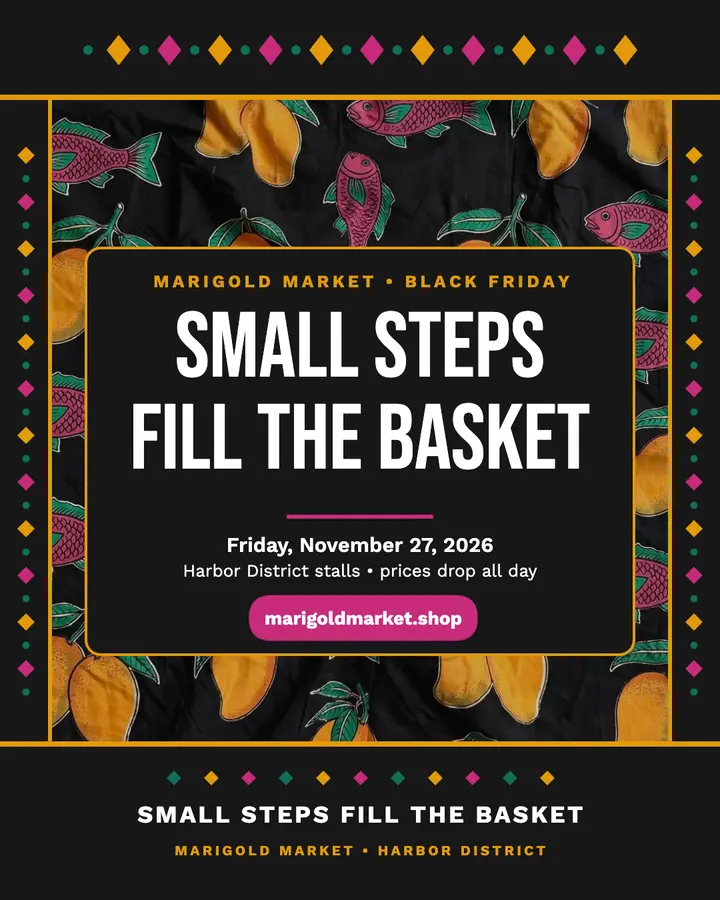Marigold Market Black Friday kanga quote template