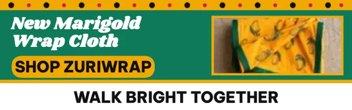 Marigold wrap cloth market banner: fabric wrap banner template