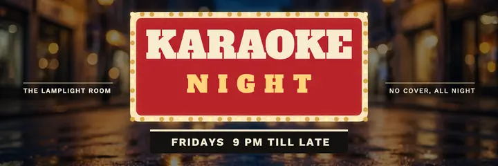 Lamplight Room karaoke marquee header template
