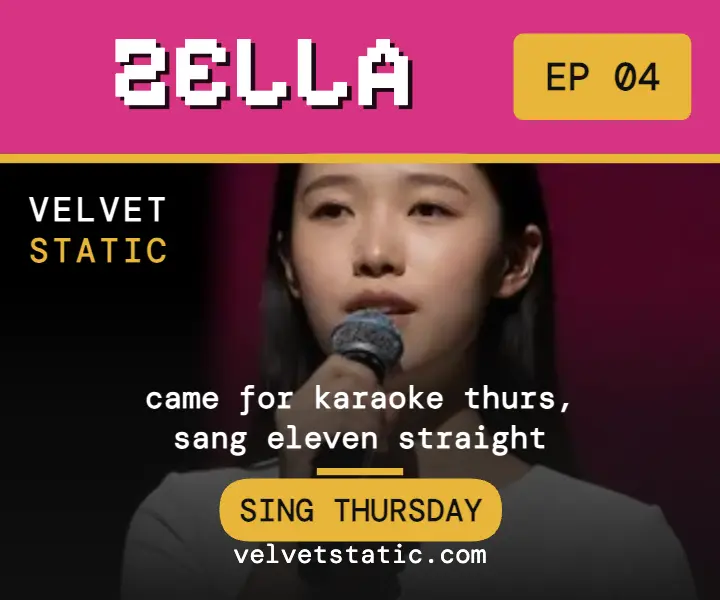 Zella karaoke confessional ad template
