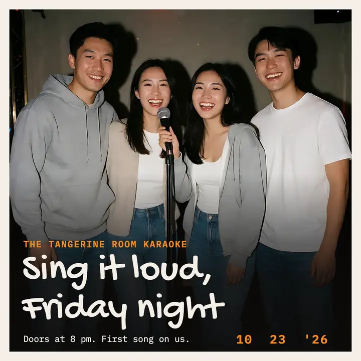 Karaoke night, direct flash template