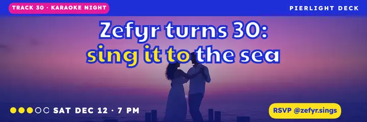 Zefyr's pier karaoke birthday header template