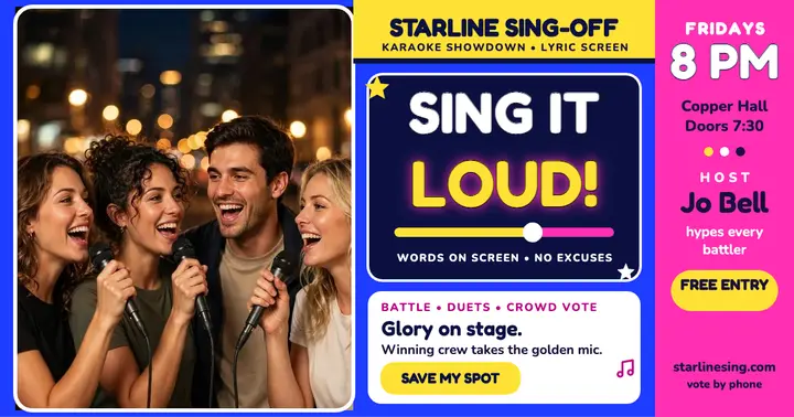 Starline Sing-Off karaoke showdown post template