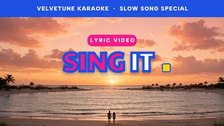 Velvetune Karaoke slow song thumbnail template