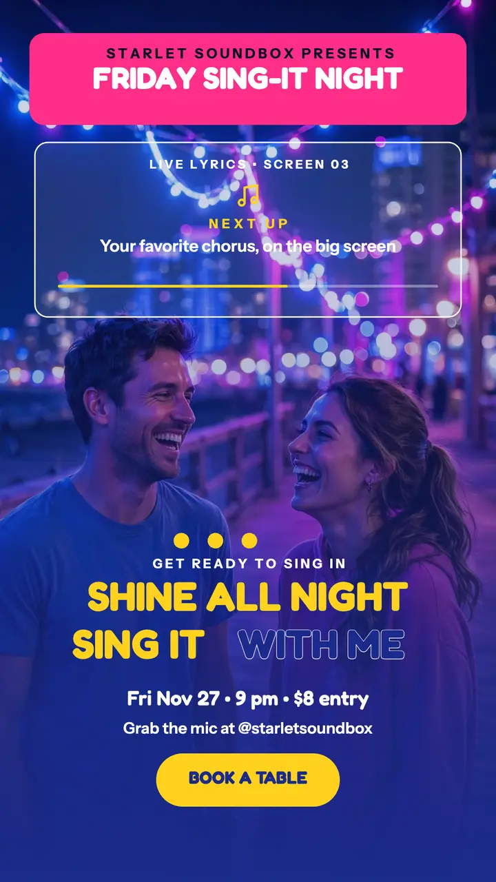 Starlet Soundbox sing-it night story template