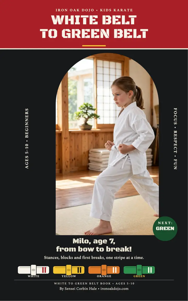 Milo karate white to green ebook template