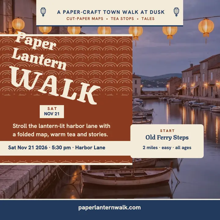 Paper Lantern Walk harbor post template