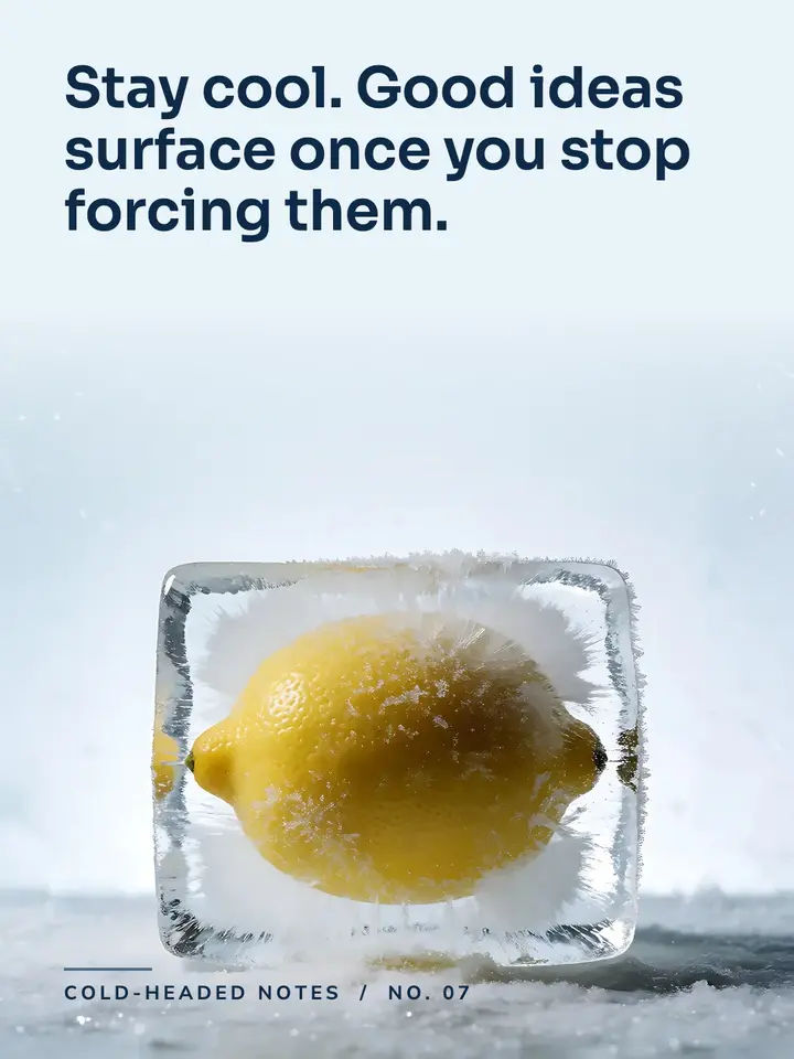 Keep your cool quote, frozen lemon template