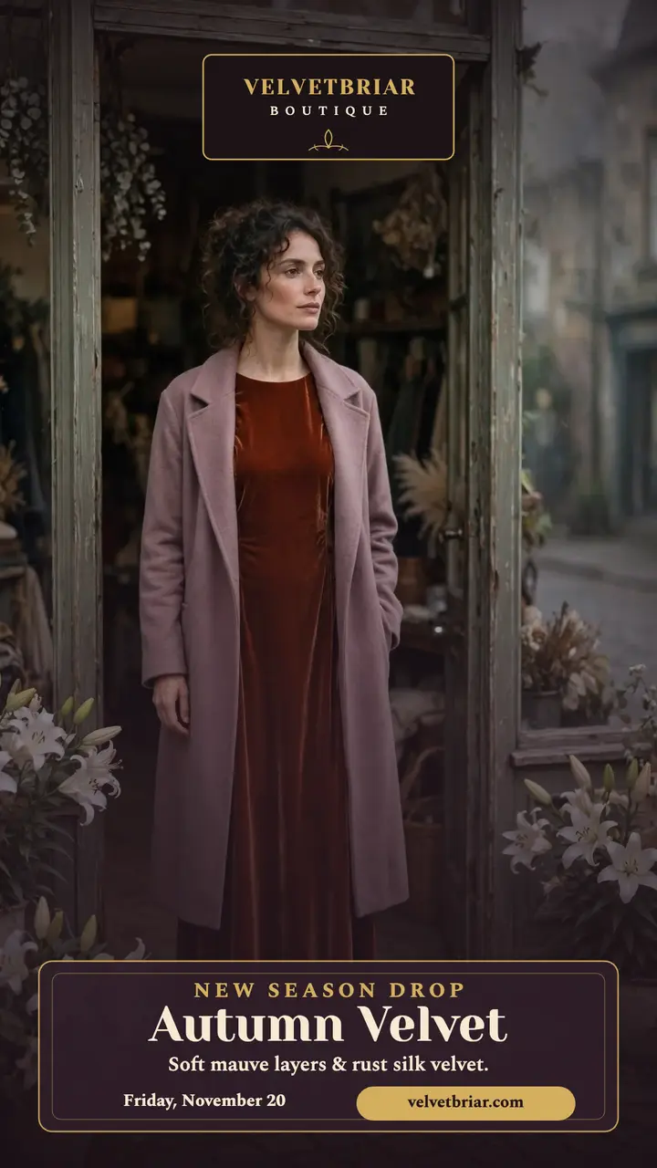 Velvetbriar autumn velvet lookbook story template