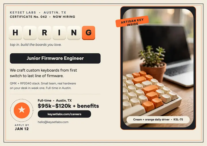 Keyset Labs hiring certificate: hiring certificate template