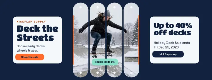 Kickflap holiday deck wall sale cover template