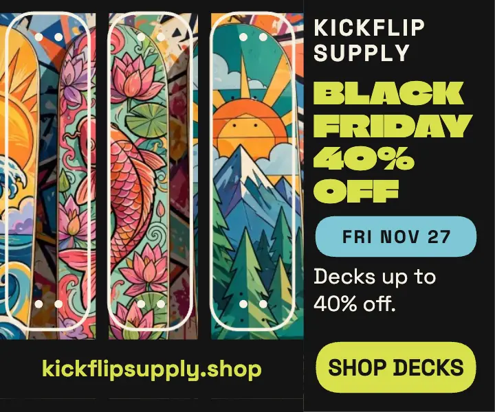 Kickflip Supply Black Friday deck sale ad template