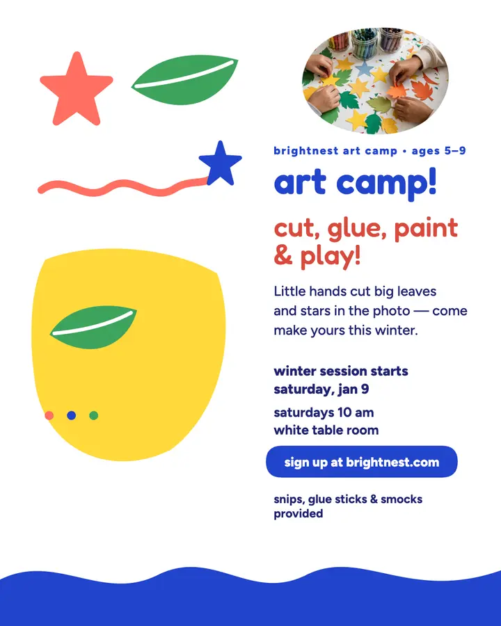 Brightnest art camp cut-outs post template