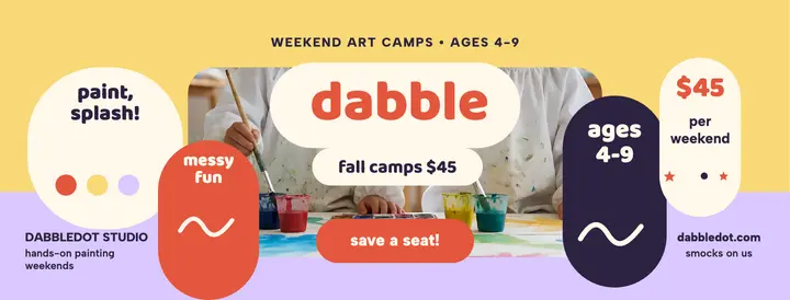 Dabbledot weekend art camp cover template