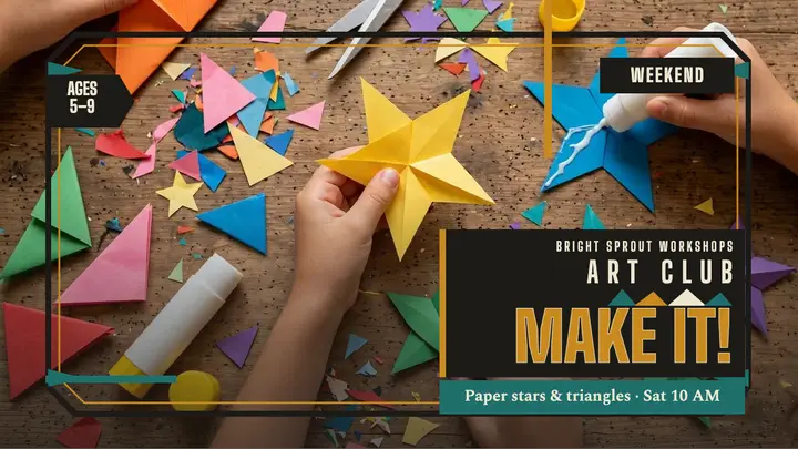 Bright Sprout weekend art workshop thumbnail template