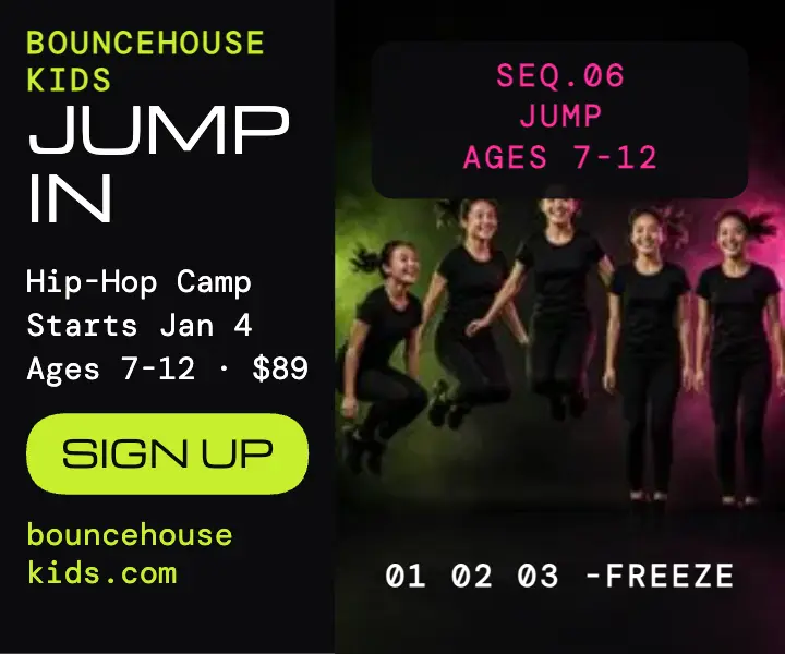 Bouncehouse Kids hip-hop camp ad template