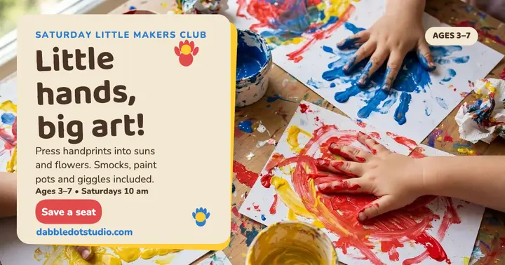 Dabbledot Little Makers finger-paint class template