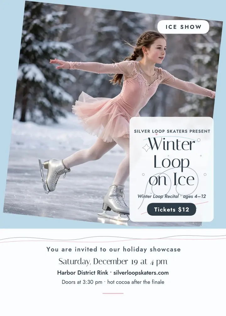 Winter Loop kids ice show invite template