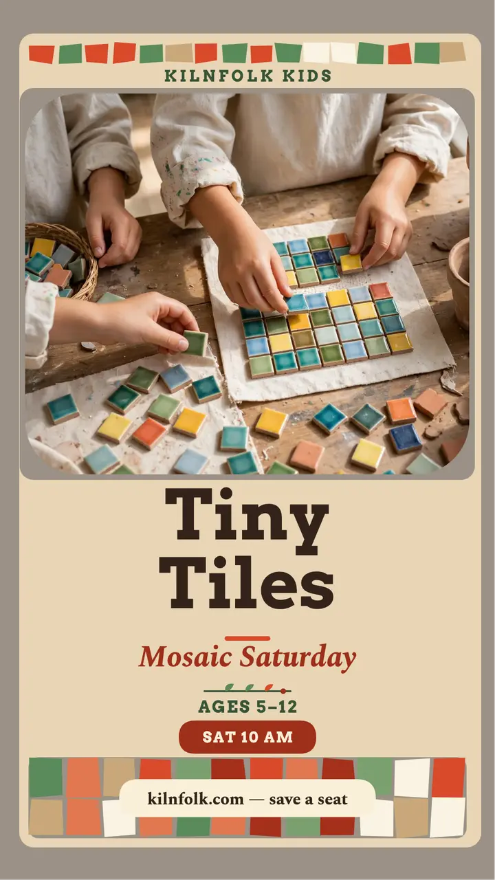 Kilnfolk Kids mosaic Saturday story template