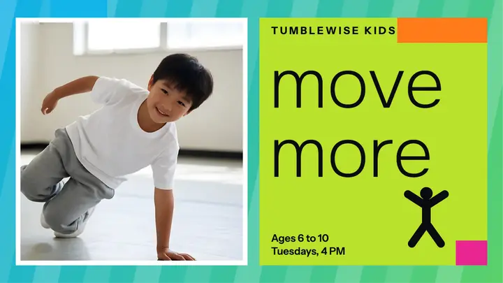 Tumblewise kids movement class Frutiger Metro thumbnail template