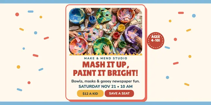 Make and Mend kids paper craft Saturday template