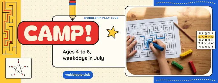Wobblepip summer play club activity book cover template