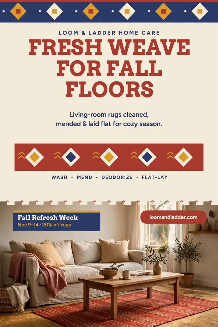 Loom and Ladder rug refresh poster template