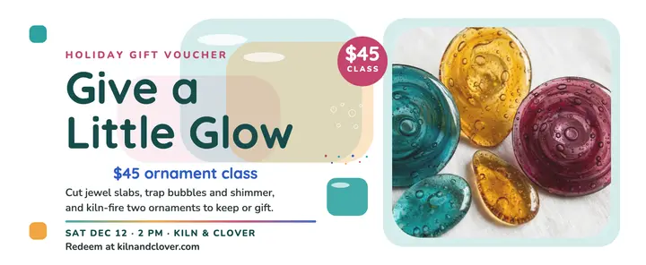 Kiln and Clover fused glass voucher template