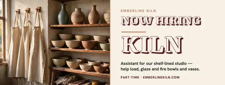 Emberline Kiln hiring cover, kiln assistant template