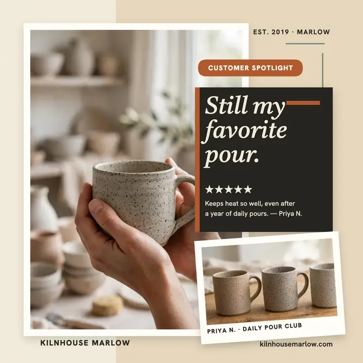 Kilnhouse Marlow pottery spotlight: customer spotlight post template
