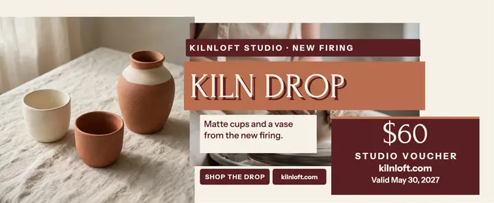 Kilnloft Studio ceramic voucher launch: ceramic gift voucher template
