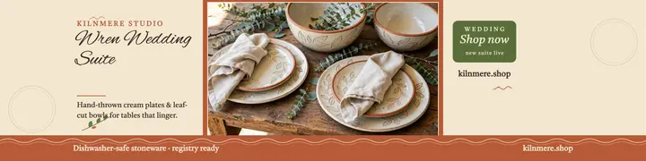 Kilnmere wedding tableware banner template