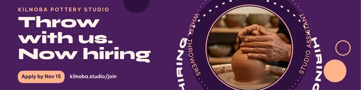 Kilnoba pottery studio hiring banner: hiring linkedin banner template