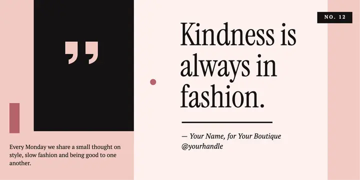 Kindness quote template