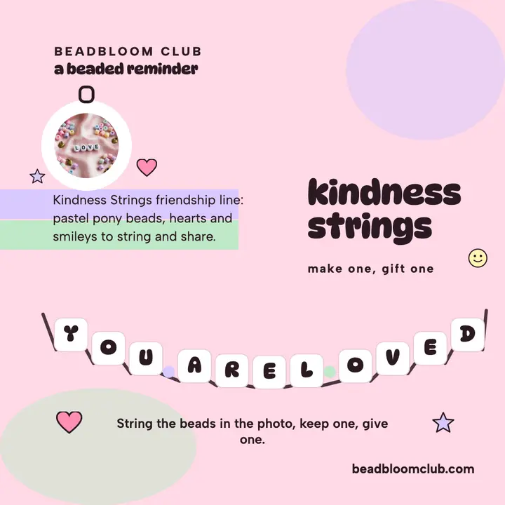 Kindness Strings bead quote post template