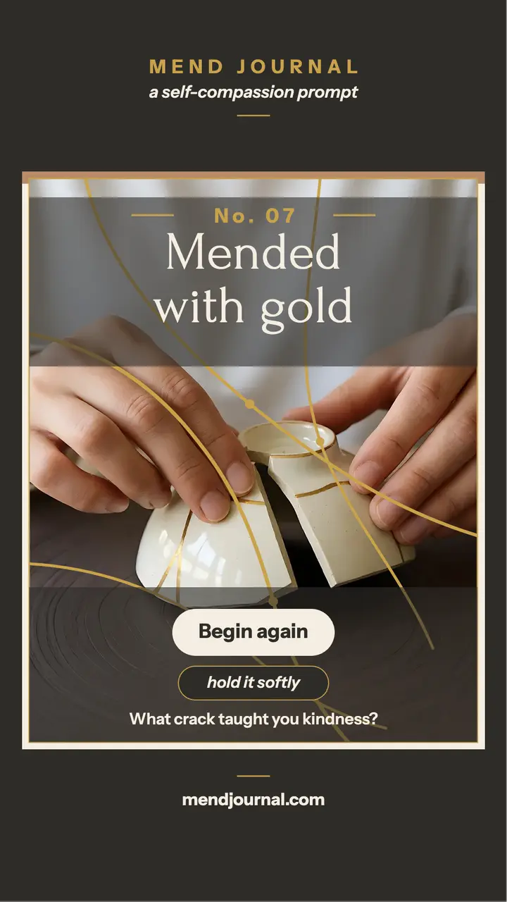 Mend Journal kintsugi prompt story: kintsugi journal prompt template