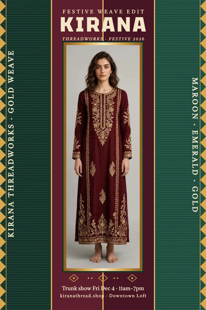 Kirana festive weave poster template